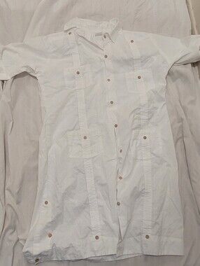 White Women's Button-Front Shirt Dress